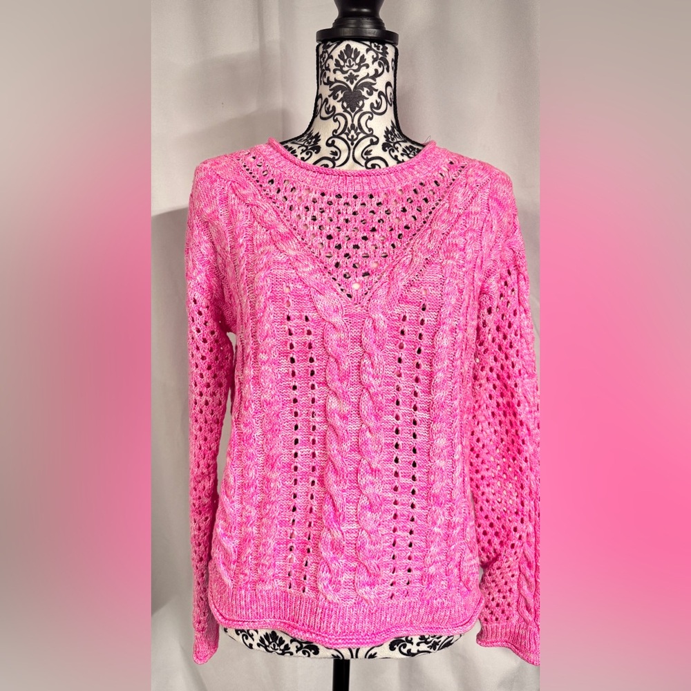 Lilly Pulitzer Pink Cable Knit Sweater